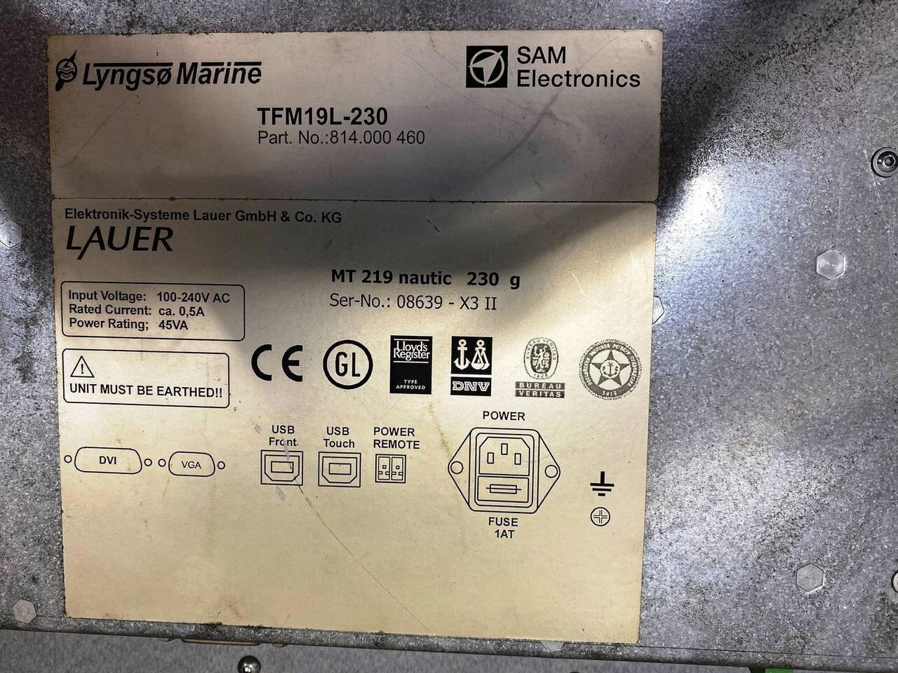 Lyngso Lyngso Marine SAM 19 Inch — refurbished automation & control systems thumbnail 2