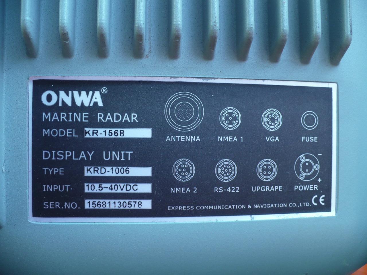 ONWA Radar ONWA KR1568 — refurbished bridge & navigation equipment thumbnail 7