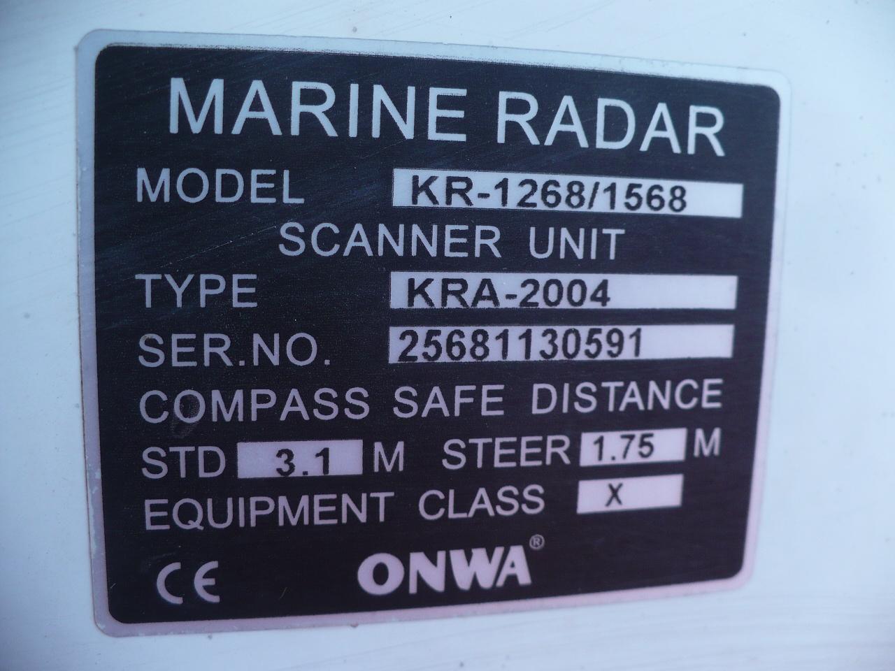 ONWA Radar ONWA KR1568 — refurbished bridge & navigation equipment thumbnail 8
