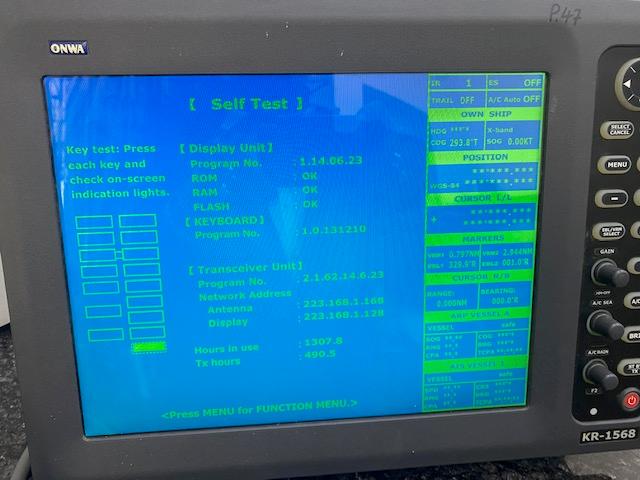 ONWA Radar ONWA KR1568 — refurbished bridge & navigation equipment thumbnail 4