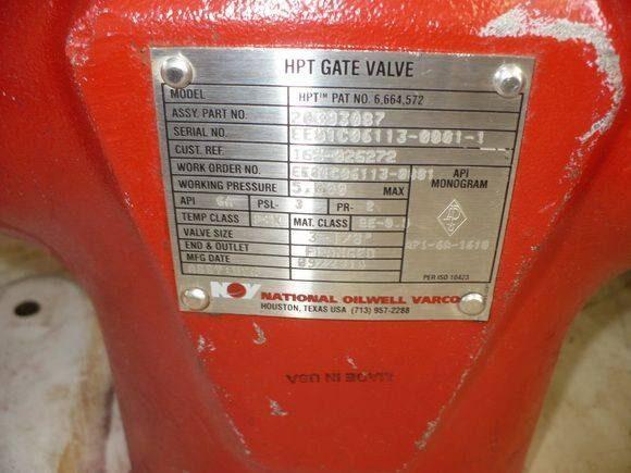 Varco Varco HPT Gate Valve — refurbished oilfield, rig & drill-ship machinery